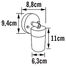 Avis KONSTSMIDE Applique murale Modena réglable 1x7 W Acier inoxydable