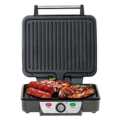 Grill Électrique Plancha Barbecue Camping, Gril de Contact Ouverture à 180°, 2500, Noir, Mesko, MS 3050 pas cher