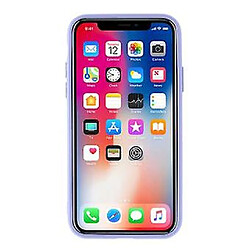 Avis Universal Étui en silicone à boutons latéraux détachables liquides violets légers pour votre Apple iPhone XS / X