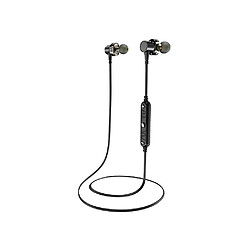 Universal [ Double lecteur dynamique ] Awei X660BL Casque Bluetooth Magnetic Noise Annuler Bouchon d'oreille étanche Noir