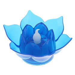 Acheter L'eau flottante de la lampe LED Lotus souhaitant une bougie artificielle s'allume en bleu