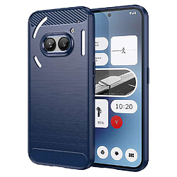 Htdmobiles Coque pour Nothing Phone (2a) - housse etui silicone gel carbone + verre trempe - BLEU FONCE