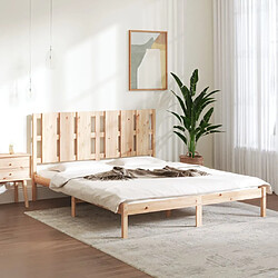 Maison Chic Lit adulte - Lit simple Cadre de lit,Structure du lit Contemporain bois massif 150x200 cm très grand -MN30113