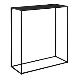 Table Console en Métal 92 x 80 x 32 cm Noir Mat [en.casa]