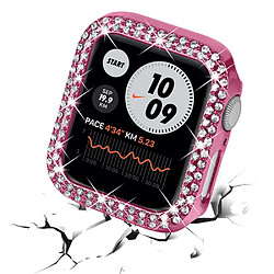 Coque en TPU décor strass, anti-rayures, rose pour votre Apple Watch Series 6/5/4/SE 44mm