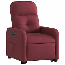 Avis Maison Chic Fauteuil Relax pour salon, Fauteuil inclinable électrique rouge bordeaux tissu -GKD94080