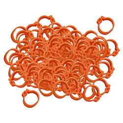 Acheter 100pcs Anneau De Pigeon De Course Personnel Pour Bandes De Jambe Orange