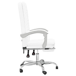 Acheter Maison Chic Fauteuil inclinable de bureau,Fauteuil luxe de relaxation Blanc Similicuir -MN99780