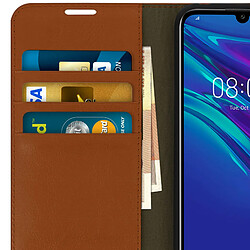 Acheter Avizar Étui Huawei Y6 2019 / Y6S et Honor 8A Housse Folio Cuir Support Vidéo Camel