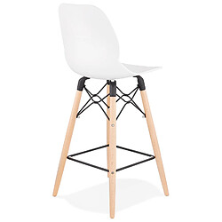 Alterego Tabouret snack mi-hauteur 'COSMIK MINI' blanc style scandinave pas cher