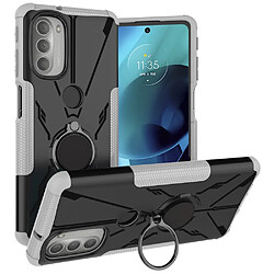 Coque en TPU anti-chute avec béquille pour votre Motorola Moto G51 5G - blanc