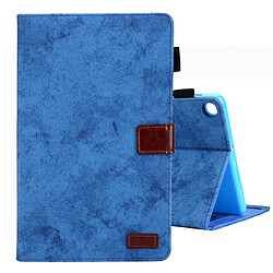 Wewoo Housse Coque Pour Galaxy Tab A 8.0 & S Pen 2019 Etui à rabat horizontal en cuir de style affaires avec supportfente carte et cadre photo et fonction veille / réveil bleu