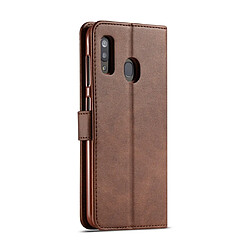 Avis Wewoo Housse Coque Pour Galaxy A60 LC.IMEEKE Étui en cuir à texture horizontale veauavec support et fentes cartes et portefeuille marron