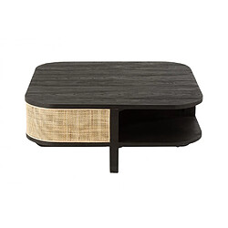 Avis Inside 75 Table basse RARY en bois exotique noir et rotin naturel