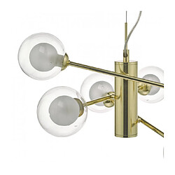 Avis Luminaire Center Suspension Kumara Verre,or poli 6 ampoules 30cm