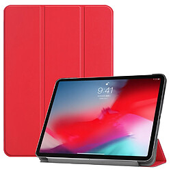 Etui en PU triple pli rouge pour votre Apple iPad Pro 11-inch (2018)