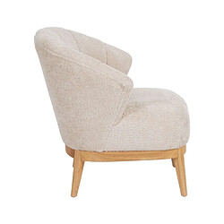 BigBuy Home Fauteuil Crème Naturel Bois d'hévéa Foam Tissu 71 x 75 x 76 cm