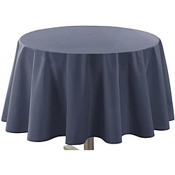 Douceur D'Interieur Nappe ronde unie polyester - Bleu - D 180 cm - Essentiel