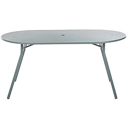 Acheter Beliani Table de jardin 160 x 90 cm Acier Bleu clair CALVI