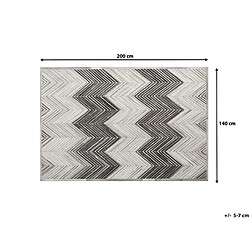 Beliani Tapis en cuir gris 140 x 200 cm AYTEPE