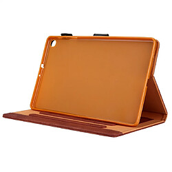 Wewoo Housse Coque Etui à rabat horizontal en cuir de style affaires pour Galaxy Tab S5e / T720avec support et fente cartecadre photo et fonction veille / réveil Marron pas cher