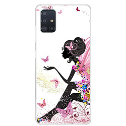 Coque en TPU impression de motifs souple fille papillon pour votre Samsung Galaxy A51