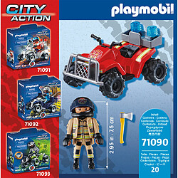 Playmobil® 71090 Playmobil Pompier et quad