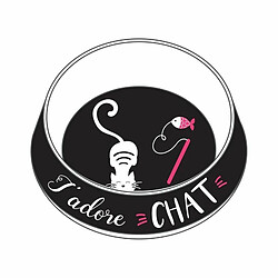 Paris Prix Gamelle pour Chat J'adore 19cm Noir & Blanc