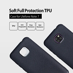 Wewoo Coque TPU Texture cuir antichoc pour ULEFONG Note 7 Noir pas cher