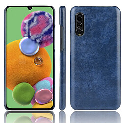 Wewoo Coque Rigide Pour Galaxy A90 5G antichoc Litchi PC + Etui PU Bleu