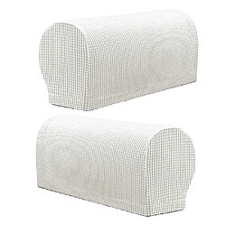 ensemble de 8 accoudoirs de sofa de meubles de flanelle couvre protecteurs blanc