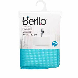 Berilo Rideau de Douche Points Bleu Polyester 180 x 180 cm (12 Unités)