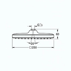 Avis GROHE Douche de tête 1 jet Vitalio Comfort 250 Chromé