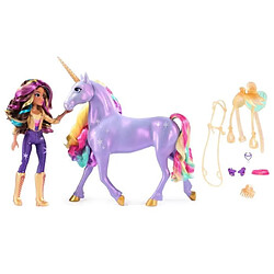 SPIN MASTER LICORNE A FONCTIONS 28 CM WILDSTAR + POUPEE 24 CM Unicorn Academy