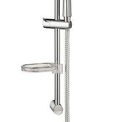 Wirquin Colonne Barre de douche chromee hauteur reglable 70 cm douchette 1 jet flexible PVC