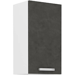 Cstore Meuble haut 1 porte battante - Gris mat - L 40 x P 31,6 x 72 cm - LASSEN