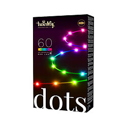 Twinkly Dots – Guirlande Lumineux Flexible Controle par Application, 60 LEDs RGB . 3 Mètres. Fil Noir.