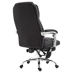 Acheter Decoshop26 Fauteuil de bureau avec fonction massage et repose-pieds ajustables en tissu noir 10_0002592