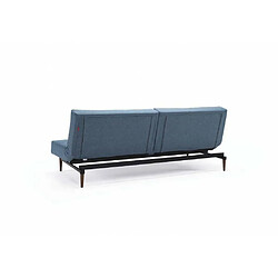 Acheter Inside 75 INNOVATION LIVING Canape SPLITBACK STYLETTO convertible lit 115*210 cm piétement noyer Tissu Mixed Dance Light Blue