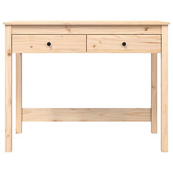 Helloshop26 Bureau table poste de travail meuble d'ordinateur informatique étude avec tiroirs 100 x 50 x 78 cm bois massif de pin brun 02_0023459