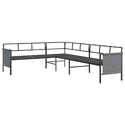 Maison Chic Salon de jardin 2 pcs - Table et chaises d'extérieur - Mobilier/Meubles de jardin Moderne anthracite acier -MN71302 pas cher