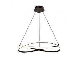 Luminaire Center Suspension Infinity 42W LED 2800K, 3400lm, marron oxydé/arylique blanc