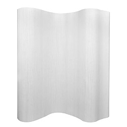 Maison Chic Paravent/Cloison de séparation Bambou Blanc 250 x 165 cm -MN51776