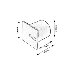 Lampe d'escalier Rabalux, LED 3W, blanc chaud, noir, Boven pas cher