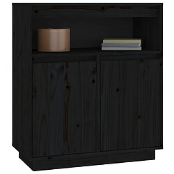 Avis vidaXL Buffet Noir 70x34x80 cm Bois massif de pin