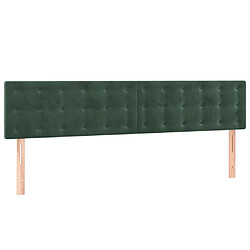 vidaXL Têtes de lit 2 pcs Vert foncé 90x5x78/88 cm Velours