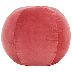 vidaXL Pouf Velours de coton 50 x 35 cm Rose