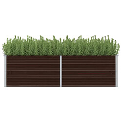 Maison Chic Jardinière,Lit surélevé de jardin - Bac à fleurs - pot de fleur Marron 160x40x45 cm Acier galvanisé -GKD32729