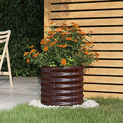 vidaXL Jardinière de jardin Acier enduit de poudre 40x40x36 cm Marron