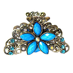 femmes métal papillon fleur pince à cheveux pinces pinces à cheveux accessoires bleu